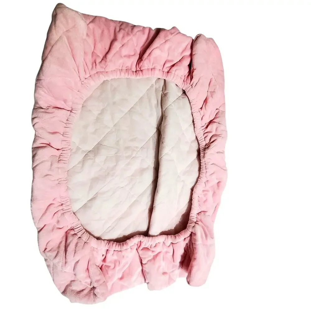 Carters Quilted Woven Playard Fitted Sheet Pink Mattress Cover Baby Bedding Warm